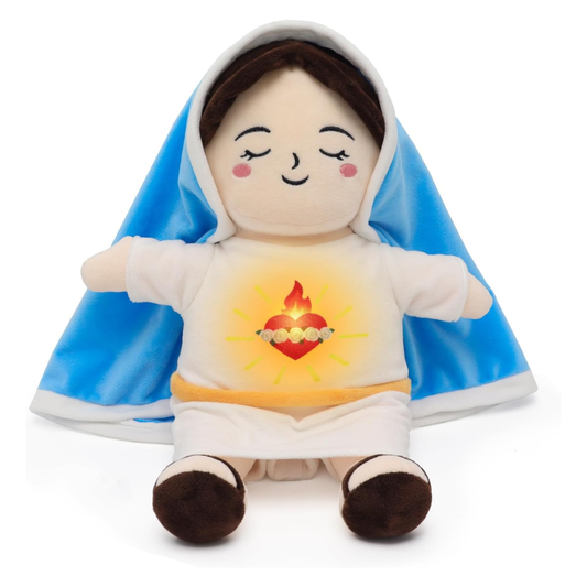 Peluche Virgen Maria con Suave Respiración