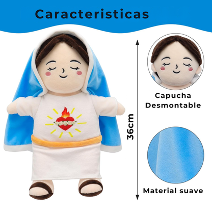 Peluche Virgen Maria con Suave Respiración