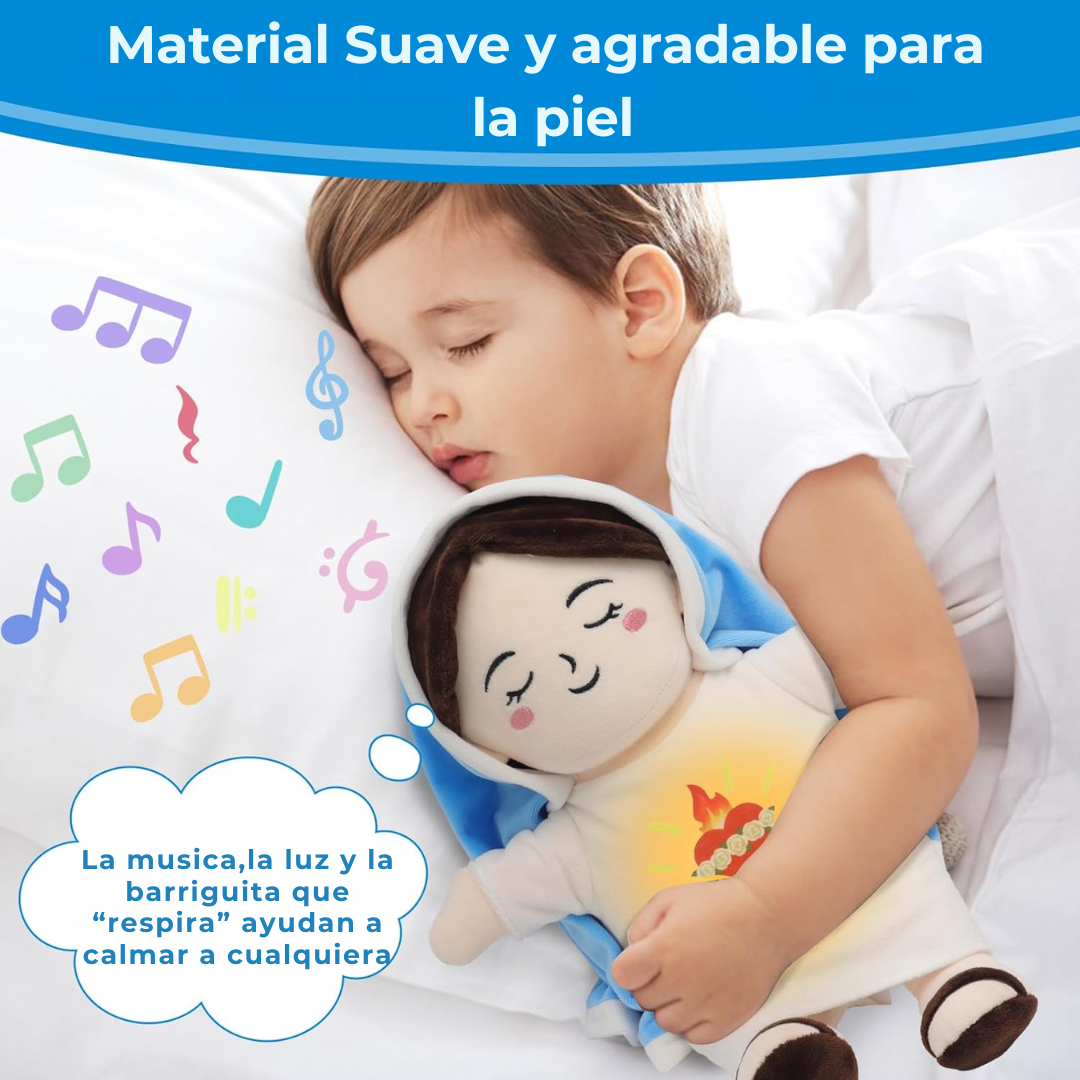 Peluche Virgen Maria con Suave Respiración